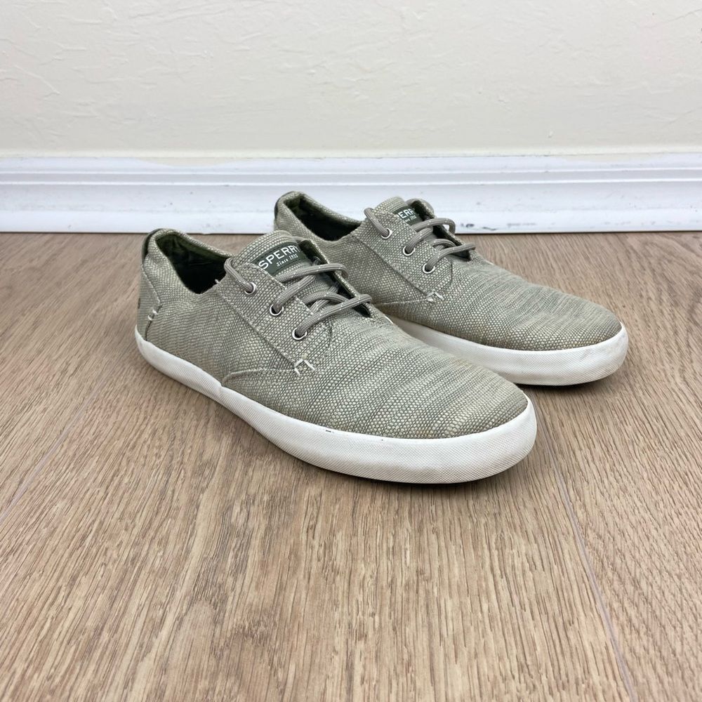 Sperry Bodie Canvas Lace Boy’s Sneakers - Cream